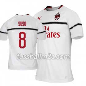 Fußballtrikots AC Mailand Suso 8 Auswärts Trikotsatz 2018-2019